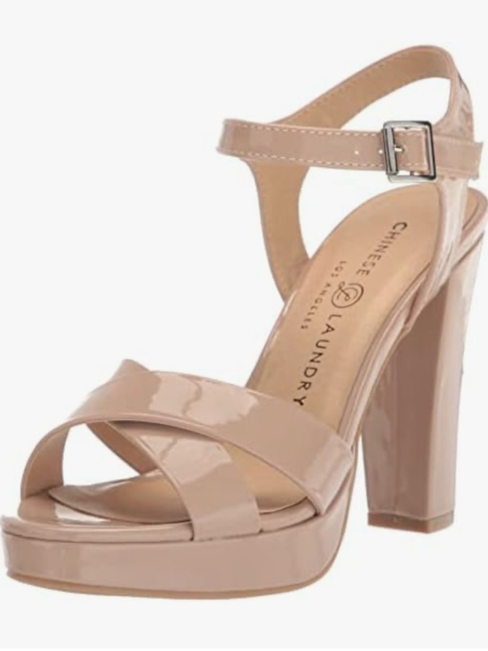 Chinese Laundry Nude Patent Platform Heels Size 10